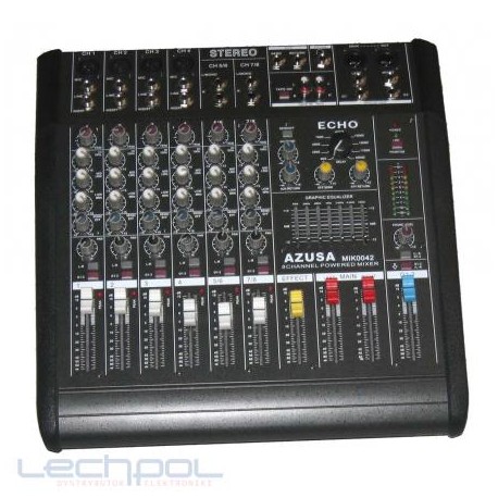 Mixer PMQ-2108 + Amp. 2x240W 8 channels